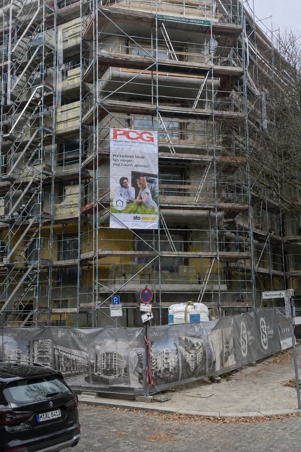 Fassade WDVS Berlin Steglitz Martinstrasse – während der Arbeiten (Bild 2)
