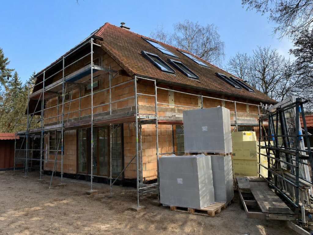 Fassade WDVS Einfamilienhaus Potsdam Am Großen Horn – vor der Sanierung (Bild 1)