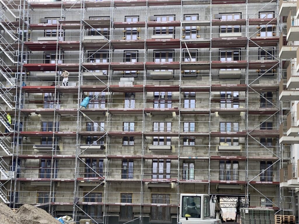 WDVS Berlin Moabit Heidestraße – während der Arbeiten (Bild 1)